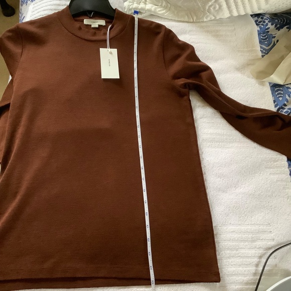 Vince 100% Wool Crew Neck Sweater Brown SZ L - Picture 12 of 15